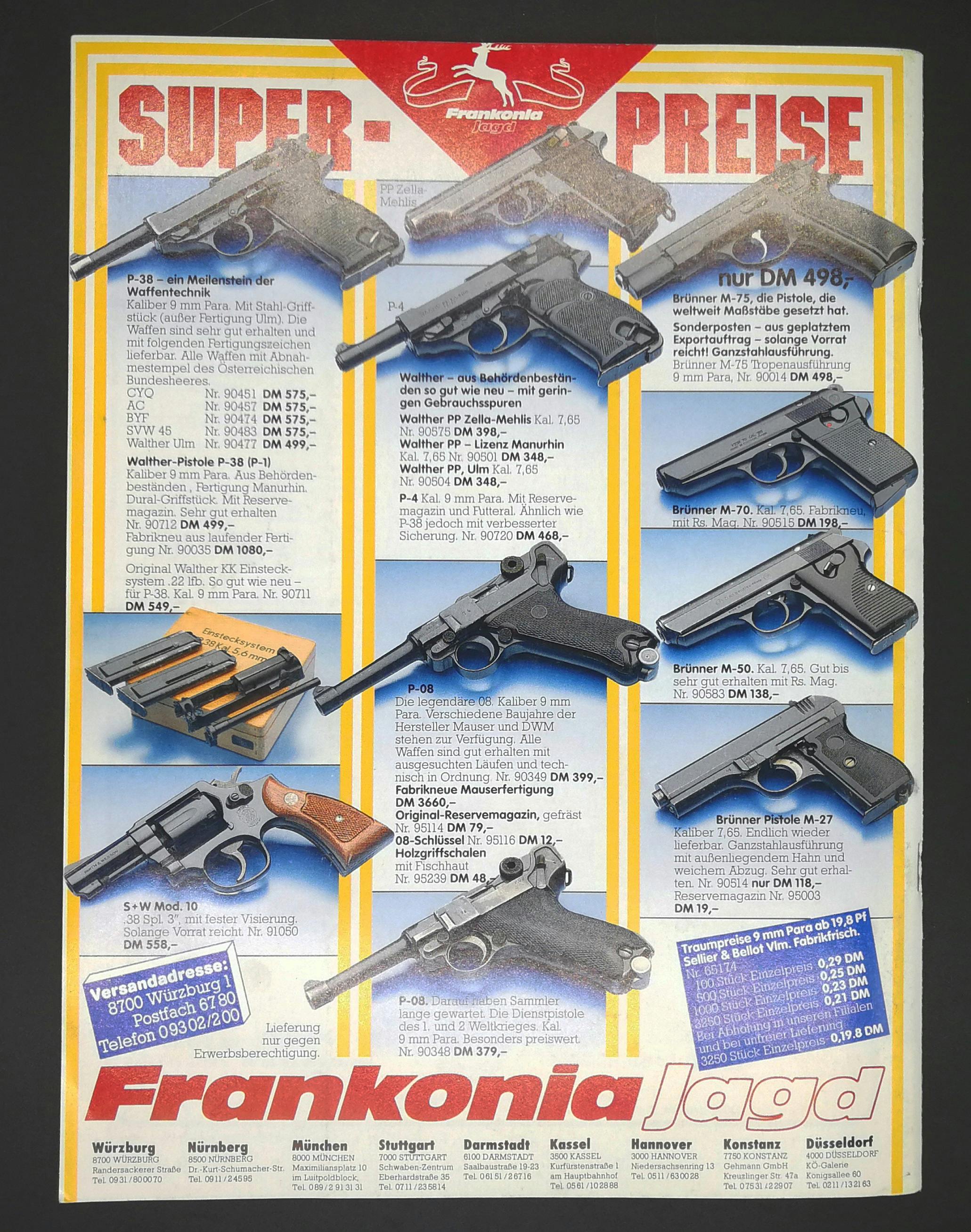 Bekannte Frank und Monika Werbung mit mehrheitlich deutschen und tschech(oslovak)ischen Pistolen.
