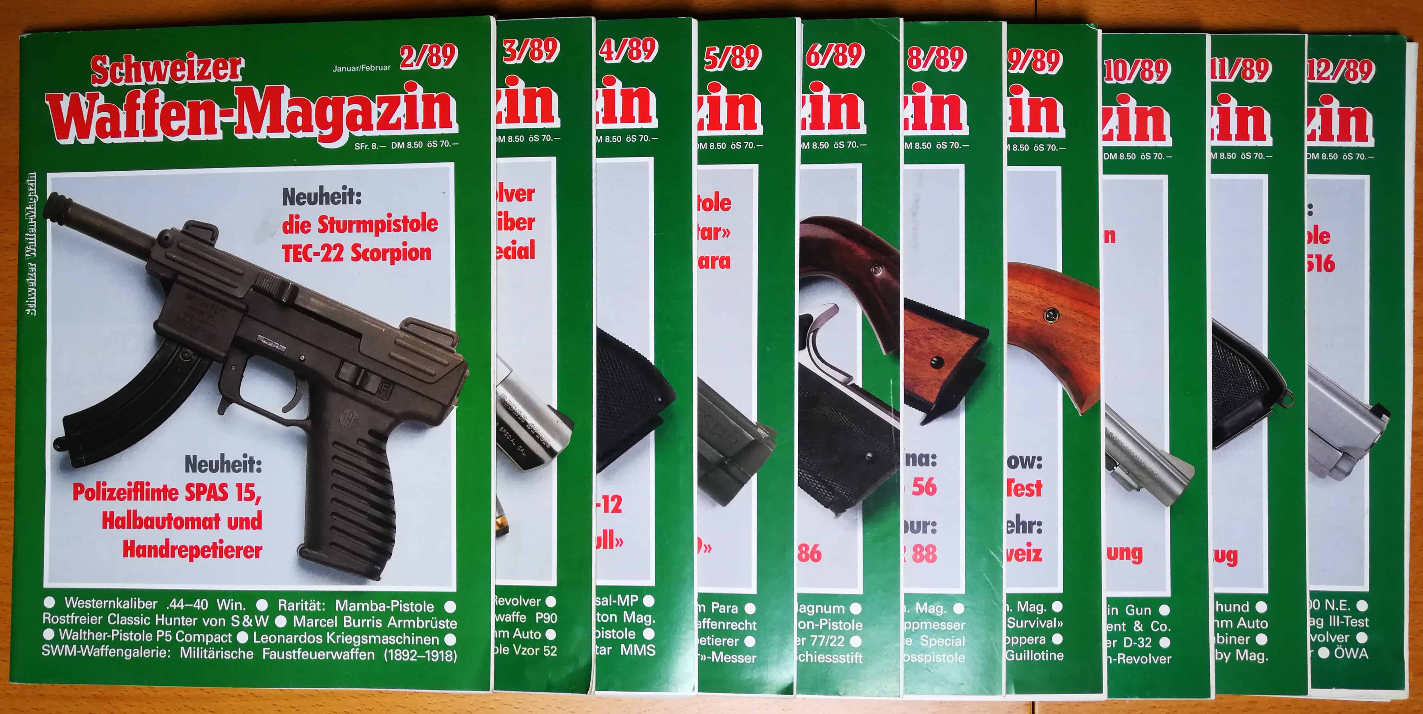 Der Jahrgang 1989. Ausgabe 1 und 7 gibt es nicht, da die Ausgaben vom Januar/Februar und Juli/August in der Ausgabe 2 respektive 8 zusammengefasst sind. Die Hefte an sich sind selbst nochmals fortlaufend nummeriert.
