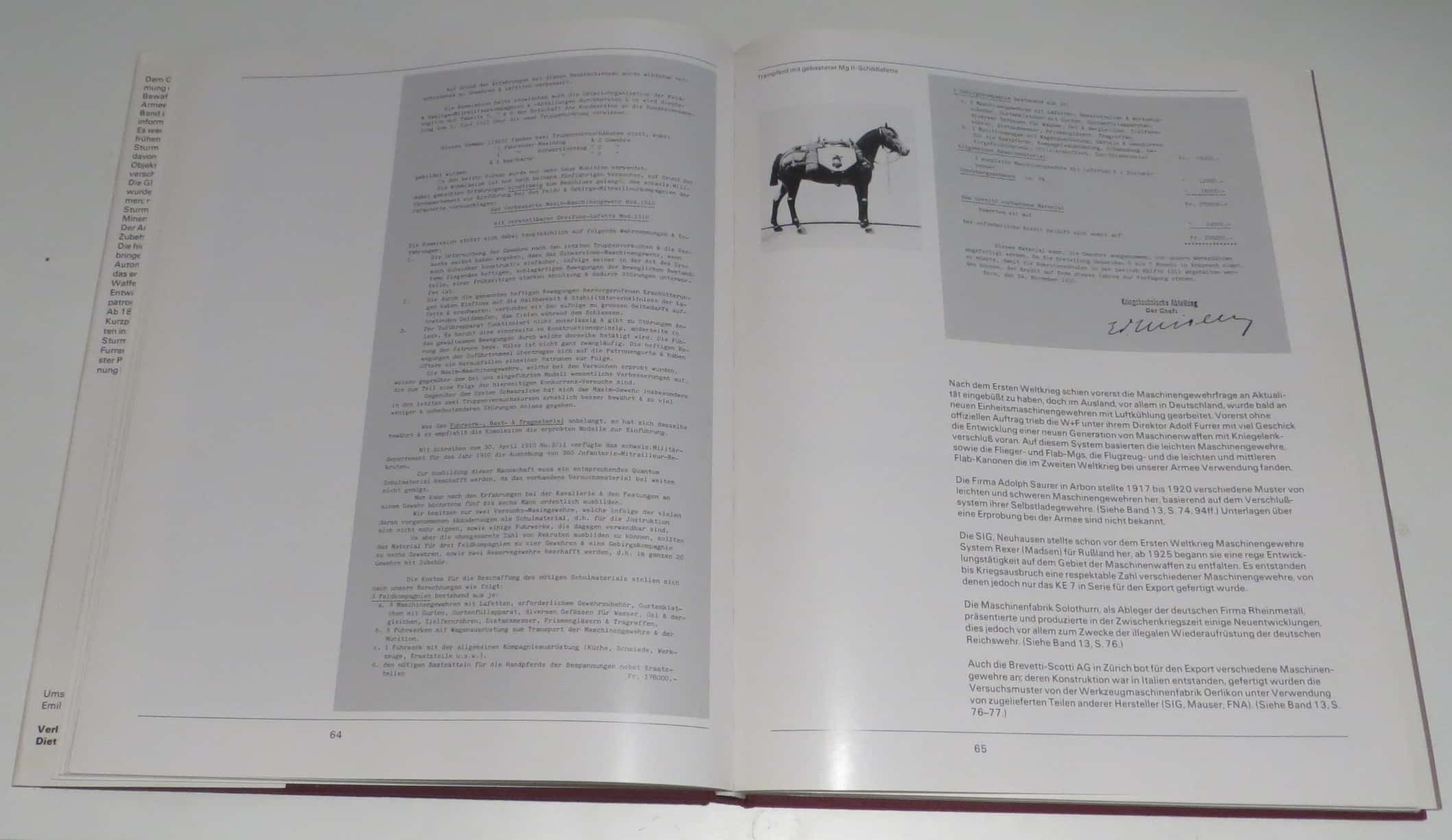 Auszug eines Berichtes über die Versuche mit Maschinengewehren für die Infantrie, von der Kriegstechnischen Abteilung, 1910. Die RS 1911 wird sich gefreut haben.