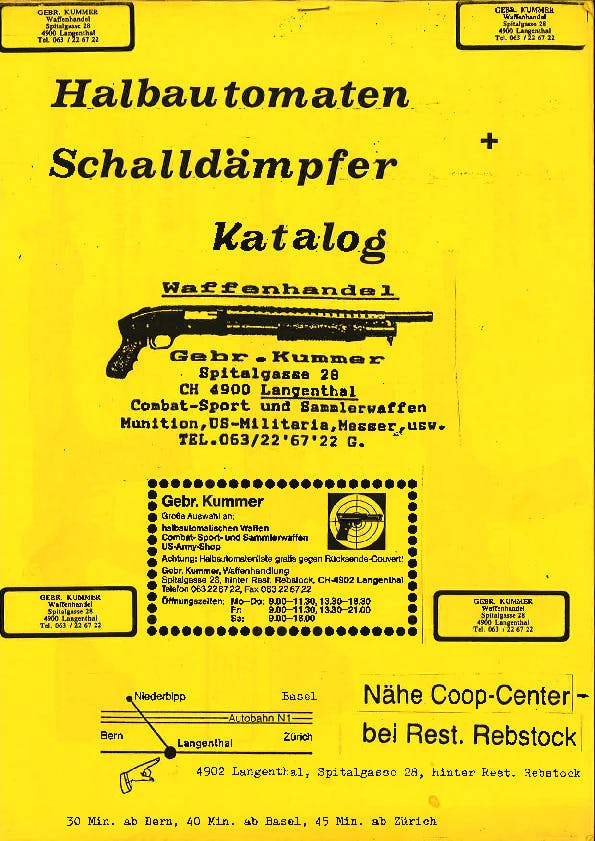 Gebrüder Kummer Waffenhandel: Schalldämpfer + Halbautomaten Katalog