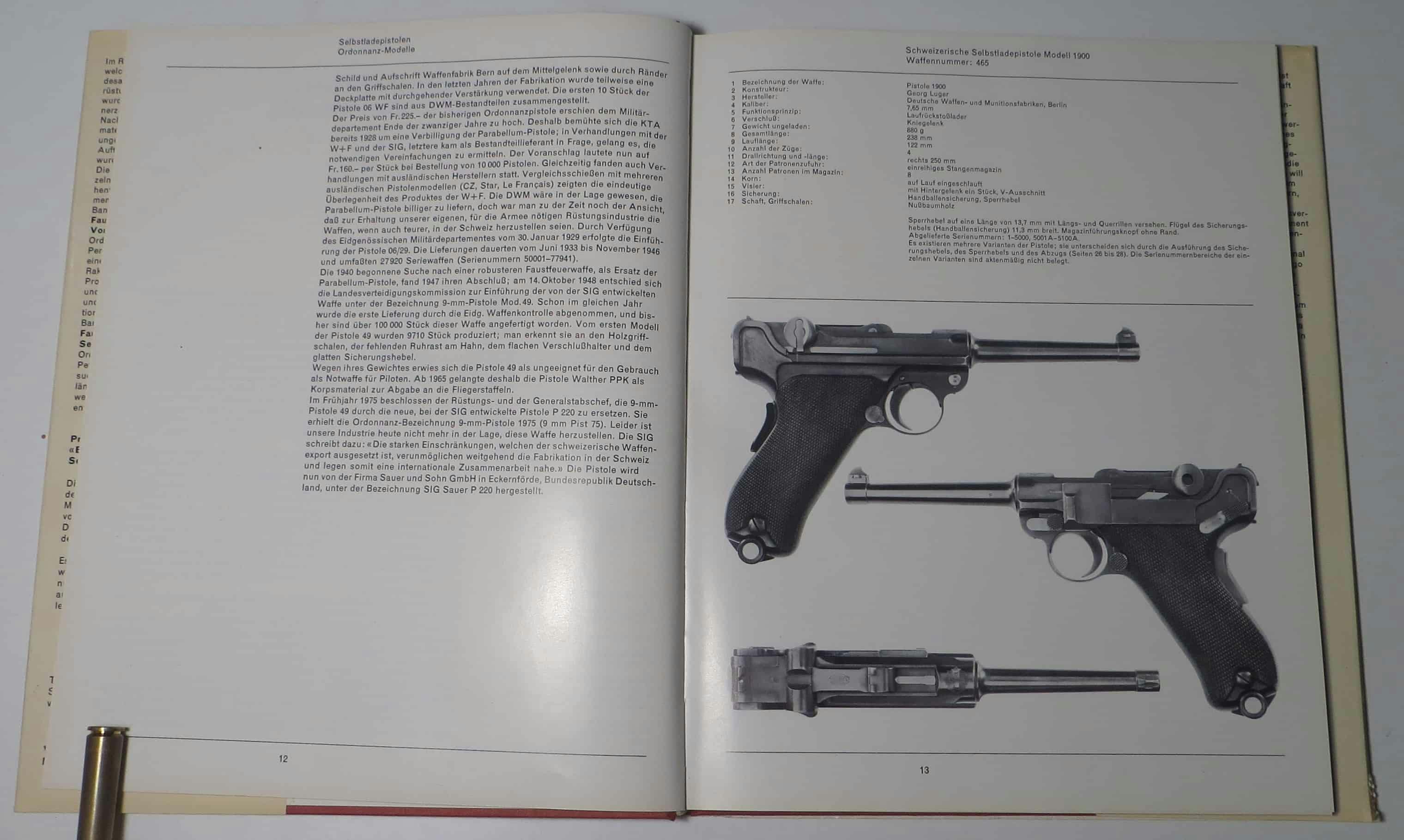 Pistole Modell 1900, Schweizerische Ordonnanz. Der Anfang der Selbstladepistolen in der Armee.