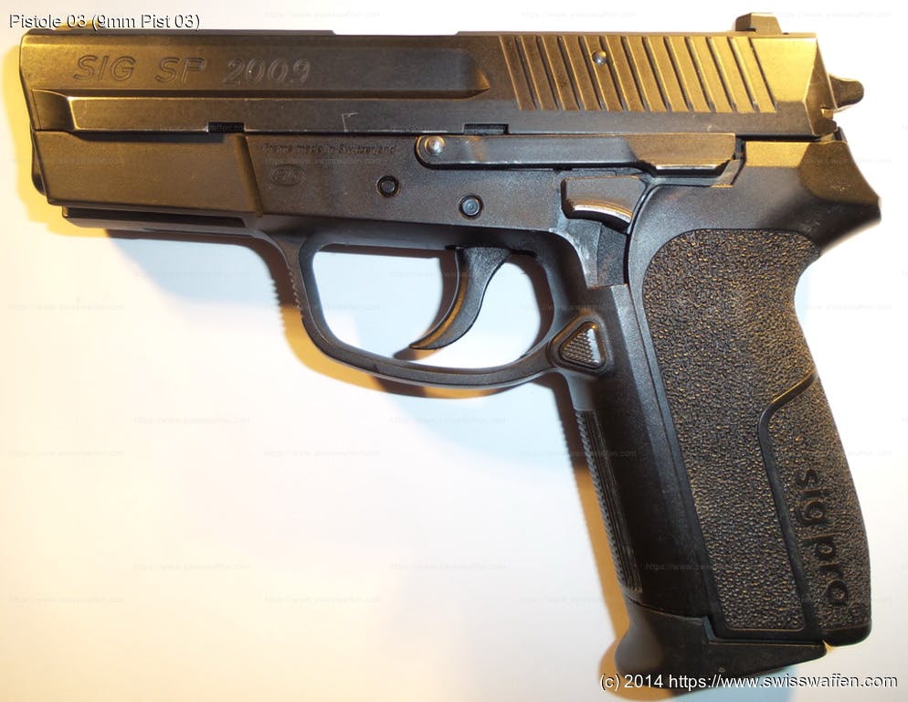 Die SIG Pro SPC 2009 ist baugleich mit der Pistole 03 (9mm Pist 03)