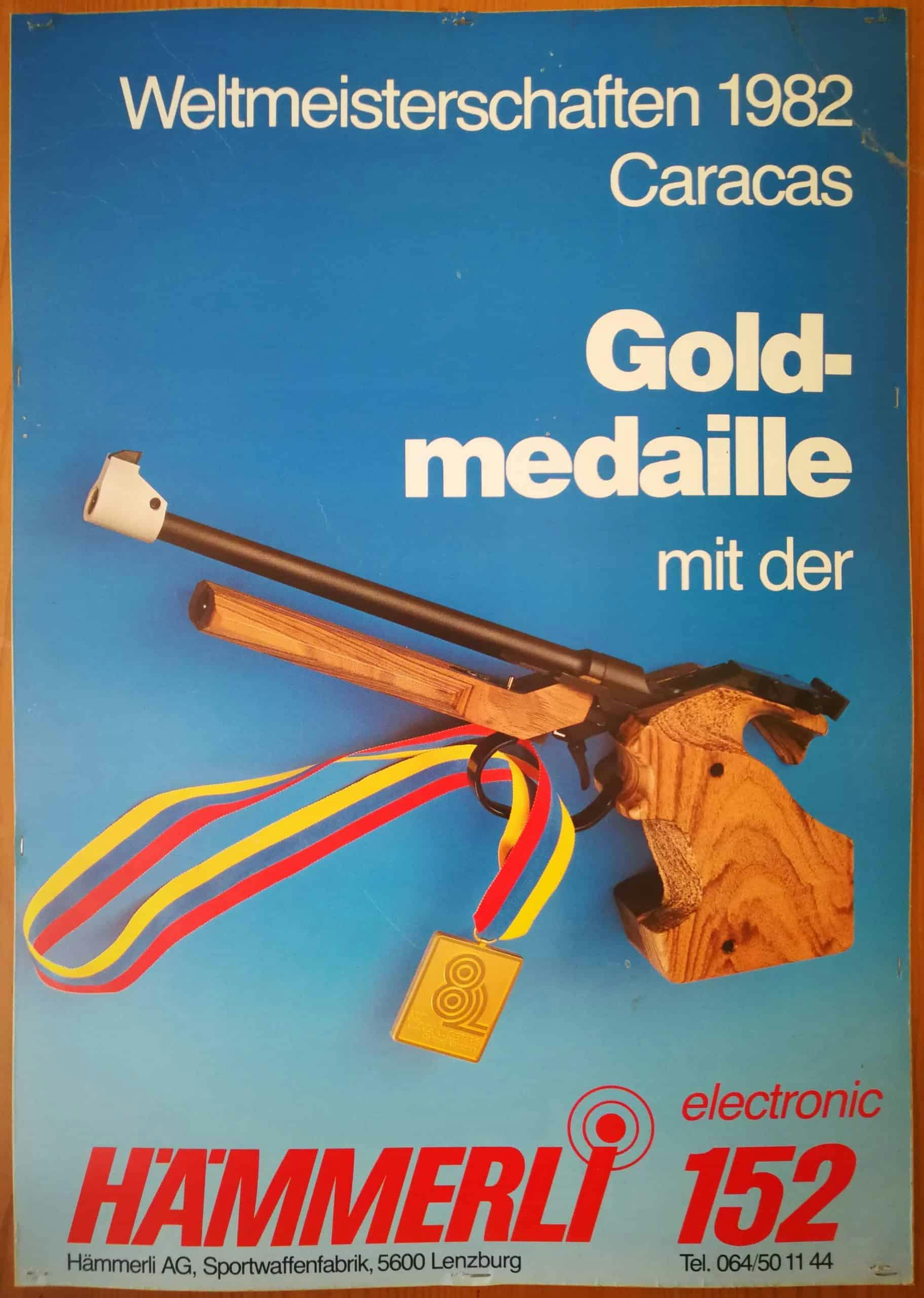 Mit dieser Hämmerli Freipistole holte sich der Schwede Ragnar Skanåker 1982 den Weltmeistertitel über 50m Freipistole.