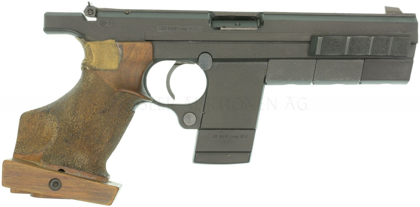 Schweizer Hämmerli 280 in .32 S&W. Diese Pistole ist aus der so genannten Nullserie, die Seriennummer ist #2.